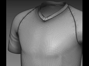 jersey shirt with 4k textures 3D Model