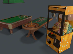 Pacote de cassino low-poly 4k Modelo 3D