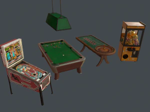 Pacote de cassino low-poly 4k Modelo 3D