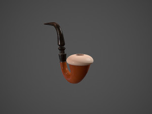 victorian era pipe tobacco low poly low-poly 3D-Modell