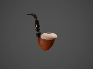 victorian era pipe tobacco low poly low-poly 3D Model
