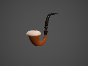 victorian era pipe tobacco low poly low-poly 3D-Modell