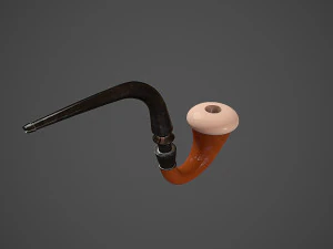 victorian era pipe tobacco low poly low-poly 3D Model