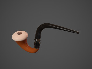 victorian era pipe tobacco low poly low-poly 3D-Modell