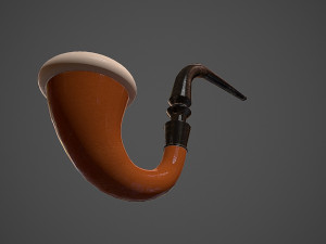 victorian era pipe tobacco low poly low-poly 3D-Modell