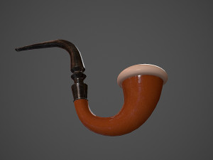 victorian era pipe tobacco low poly low-poly 3D-Modell