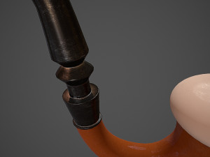 victorian era pipe tobacco low poly low-poly 3D-Modell
