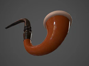 victorian era pipe tobacco low poly low-poly 3D Model