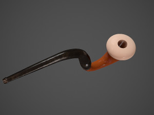 victorian era pipe tobacco low poly low-poly 3D-Modell