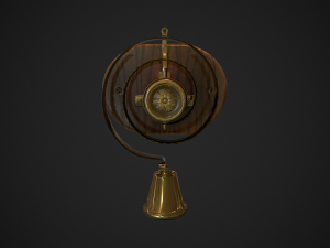 servants bell low-poly 3D Модель