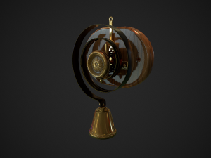 servants bell low-poly 3D Модель