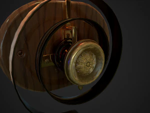 campana de sirvientes de baja poli Modelo 3D