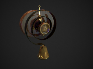 servants bell low-poly 3D Модель