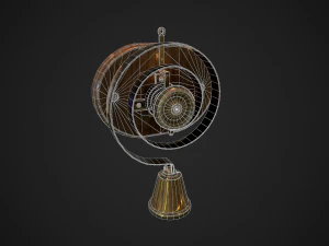 campana de sirvientes de baja poli Modelo 3D