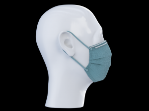 medical - surgical face mask with dummy head Modelo 3D