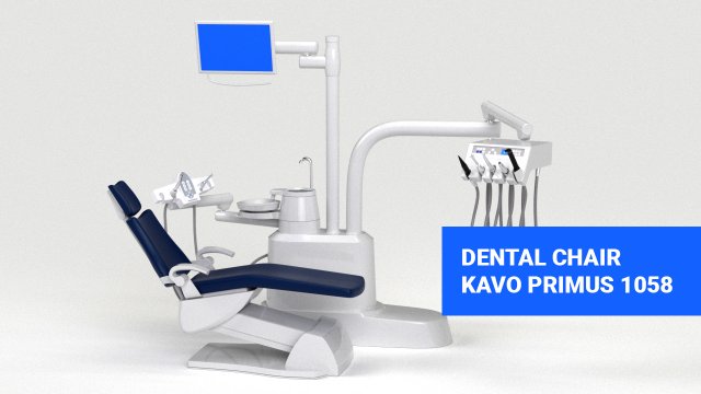 dental chair kavo primus 1058 3D 모델 .c4d .max .obj .3ds .fbx .stl .blend 