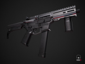mkgs banshee - pbr game ready model vr-ar low-poly 3D Модель