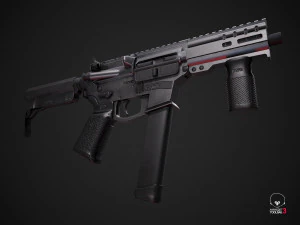 mkgs banshee - pbr game ready model vr-ar low-poly 3D Model