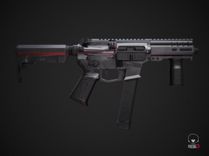 mkgs banshee - pbr game ready model vr-ar low-poly 3D Модель