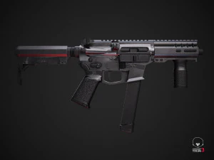 mkgs banshee - pbr game ready model vr-ar low-poly 3D Model