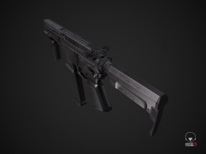 mkgs banshee - pbr game ready model vr-ar low-poly 3D Модель