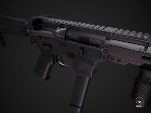 mkgs banshee - pbr game ready model vr-ar low-poly 3D Модель