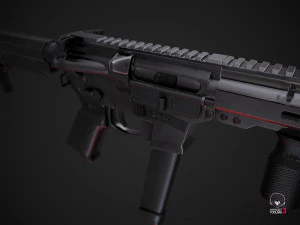 mkgs banshee - pbr game ready model vr-ar low-poly 3D Model