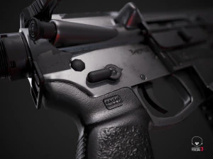 mkgs banshee - pbr game ready model vr-ar low-poly 3D Model