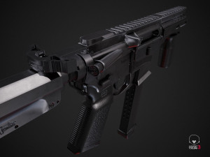 mkgs banshee - pbr game ready model vr-ar low-poly 3D Модель
