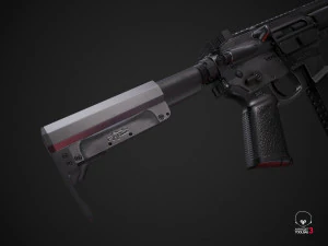 mkgs banshee - pbr game ready model vr-ar low-poly 3D Model