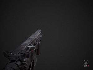 mkgs banshee - pbr game ready model vr-ar low-poly 3D Модель