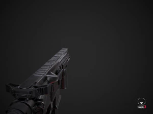 mkgs banshee - pbr game ready model vr-ar low-poly 3D Model