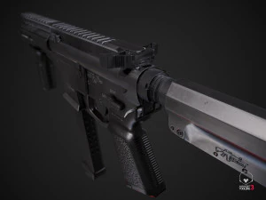 mkgs banshee - pbr game ready model vr-ar low-poly 3D Model