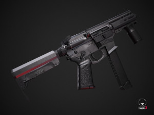 mkgs banshee - pbr game ready model vr-ar low-poly 3D Модель