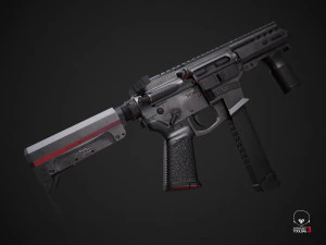 mkgs banshee - pbr game ready model vr-ar low-poly 3D Model