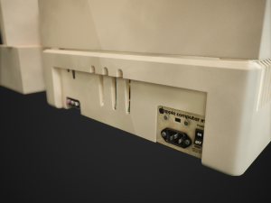 apple ii computer - pbr game ready model vr-ar low-poly 3D Model