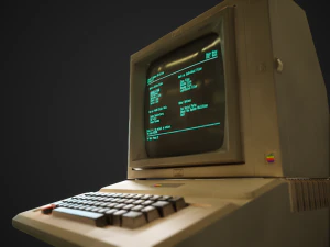 apple ii computer - pbr game ready model vr-ar low-poly 3D Model