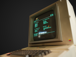 apple ii computer - pbr game ready model vr-ar low-poly 3D Model
