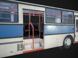 ikarus bus low-poly 3D Model