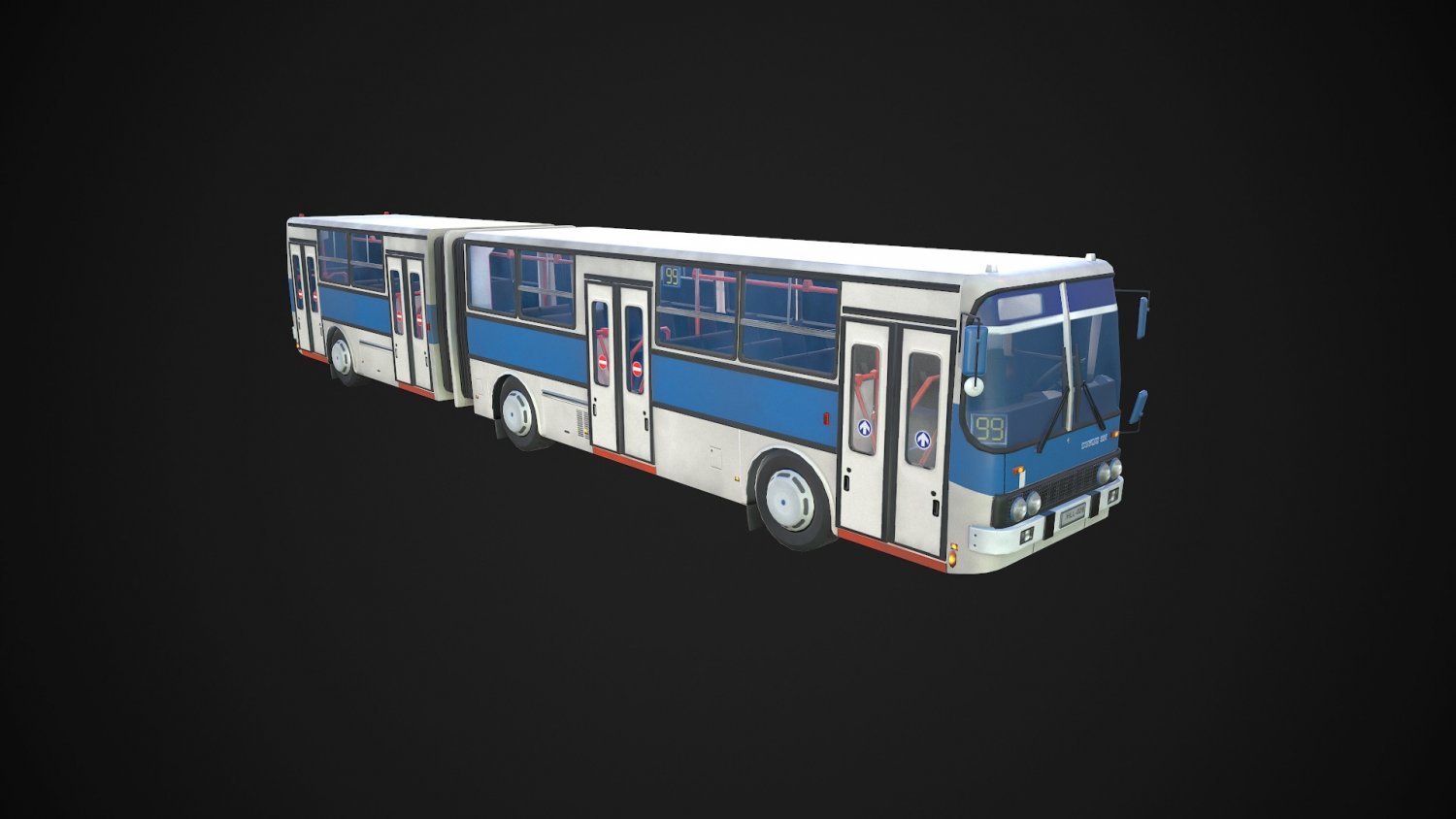 3D model Ikarus bus VR / AR / low-poly