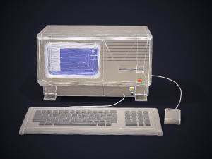 apple macintosh xl old computer low-poly 3D Model