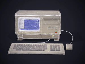 apple macintosh xl old computer low-poly 3D Model