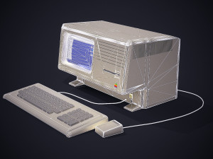 apple macintosh xl old computer low-poly 3D Model