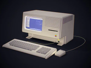 apple macintosh xl old computer low-poly 3D Model