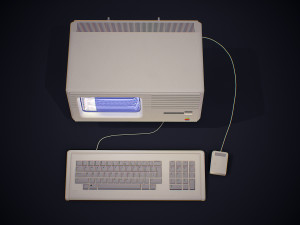 apple macintosh xl old computer low-poly 3D Model