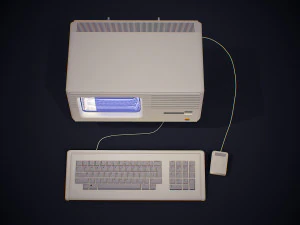 apple macintosh xl old computer low-poly 3D Model