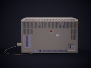 apple macintosh xl old computer low-poly 3D Model