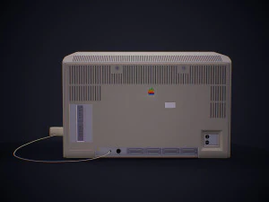 apple macintosh xl old computer low-poly 3D Model