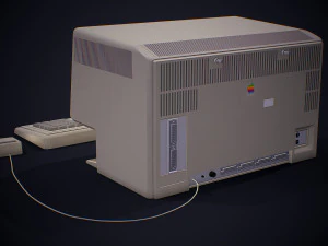apple macintosh xl old computer low-poly 3D Model