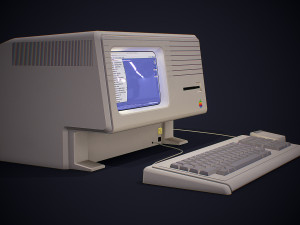 apple macintosh xl old computer low-poly 3D Model